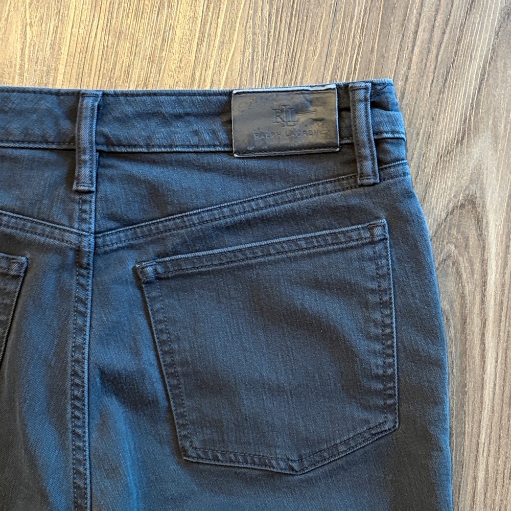 Ralph Lauren Black Label Womens Straight Leg Jeans Size 6 Black Denim Classic - Picture 8 of 10